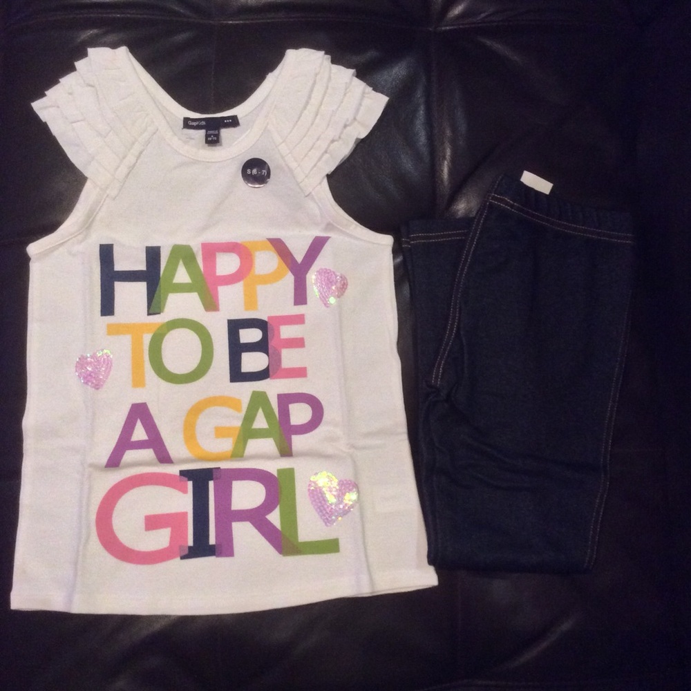 NWT Gap Kids Shirt & Jeggings size S 6/7